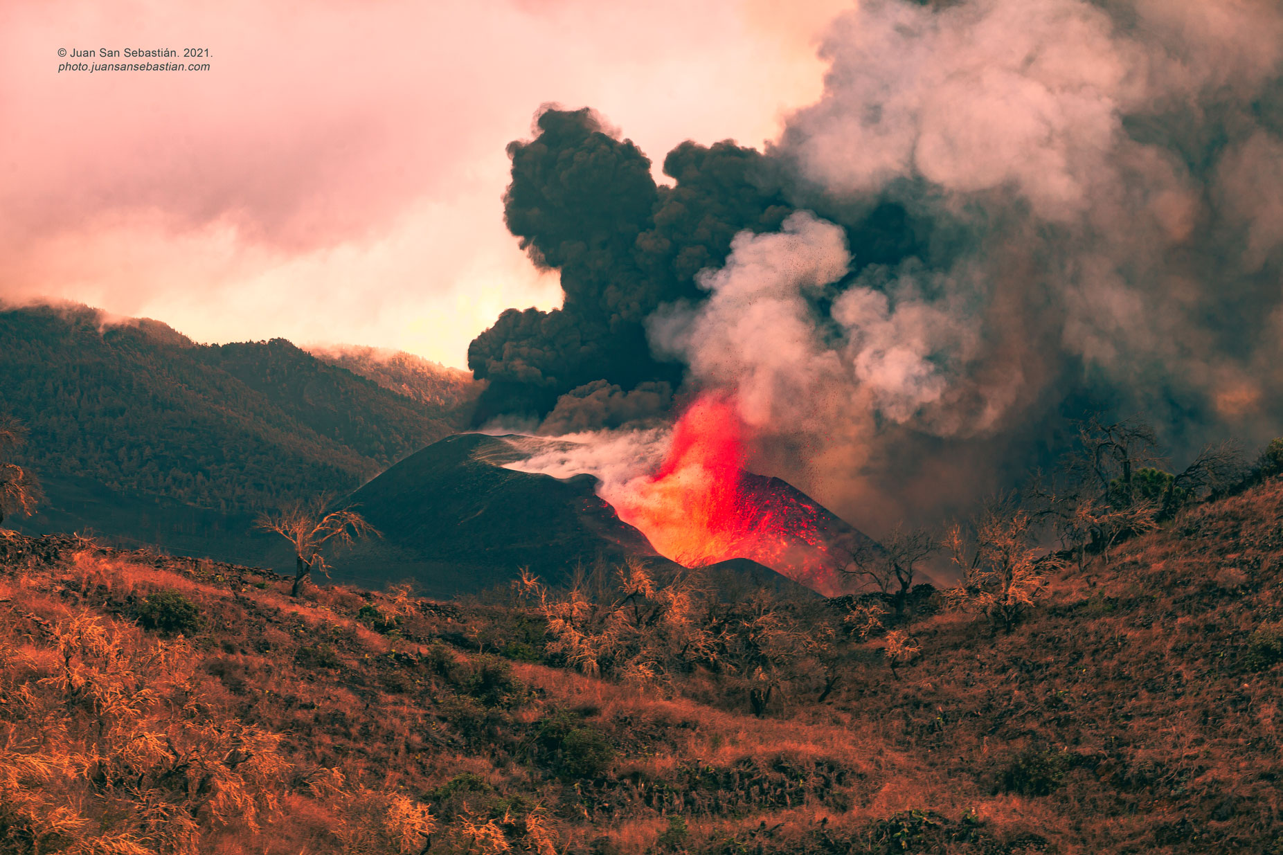 Cumbre Vieja volcano. La Palma Island. Canary Islands. Spain. October, 2021. © Juan San Sebastián