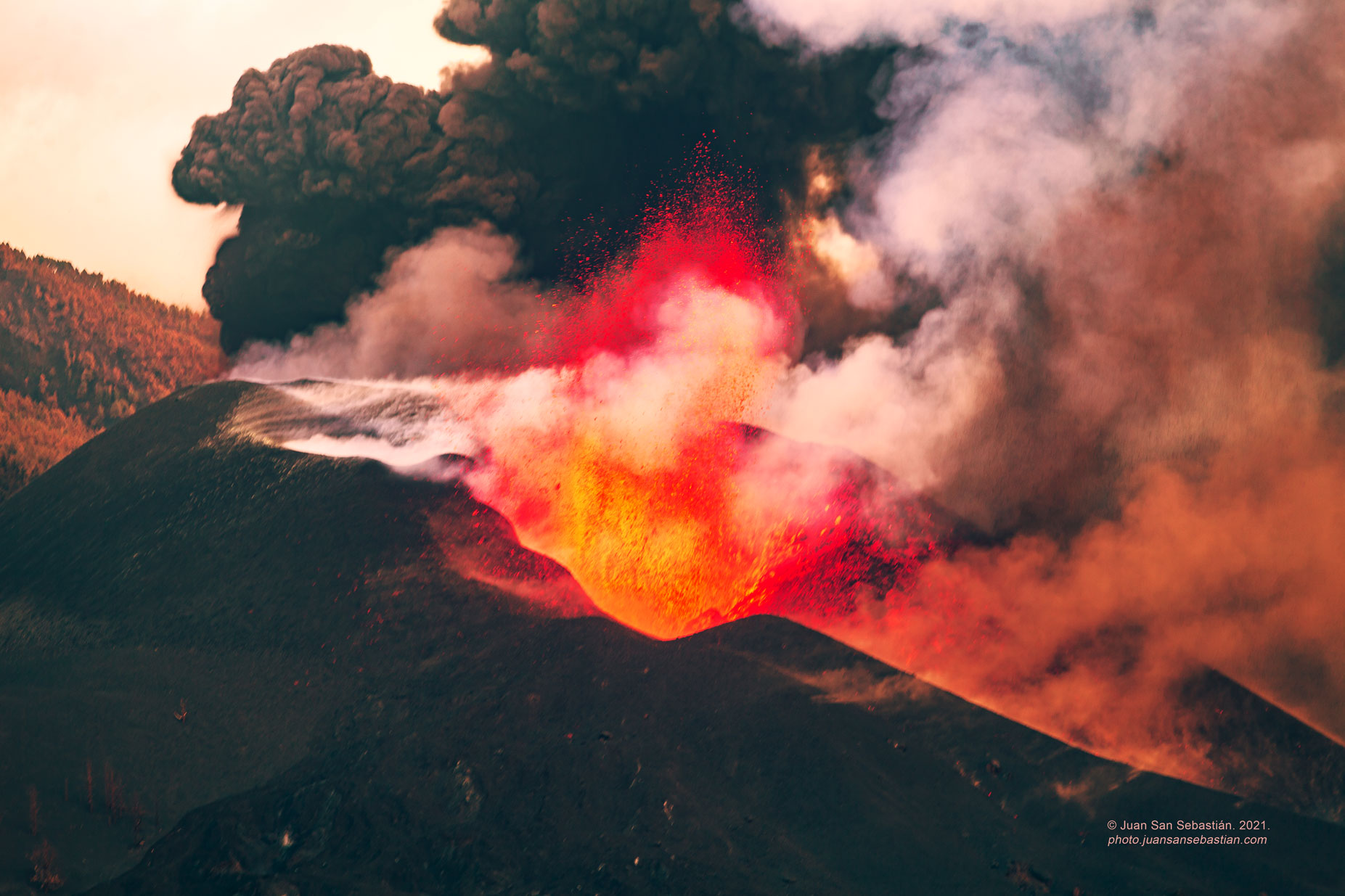 Cumbre Vieja volcano. La Palma Island. Canary Islands. Spain. October, 2021. © Juan San Sebastián