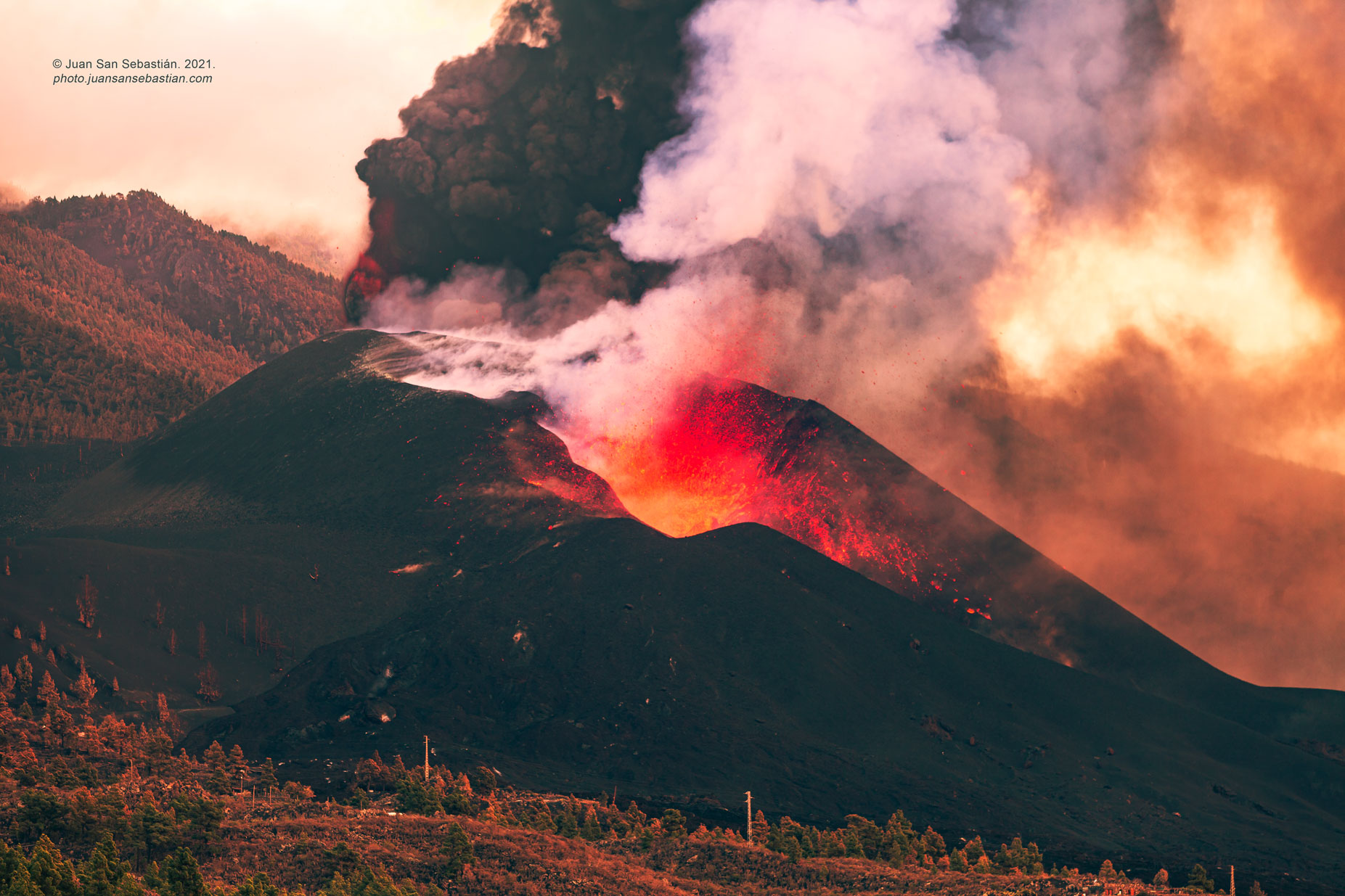 Volcán Cumbre Vieja. Isla de La Palma. Canarias. Octubre, 2021. © Juan San Sebastián.