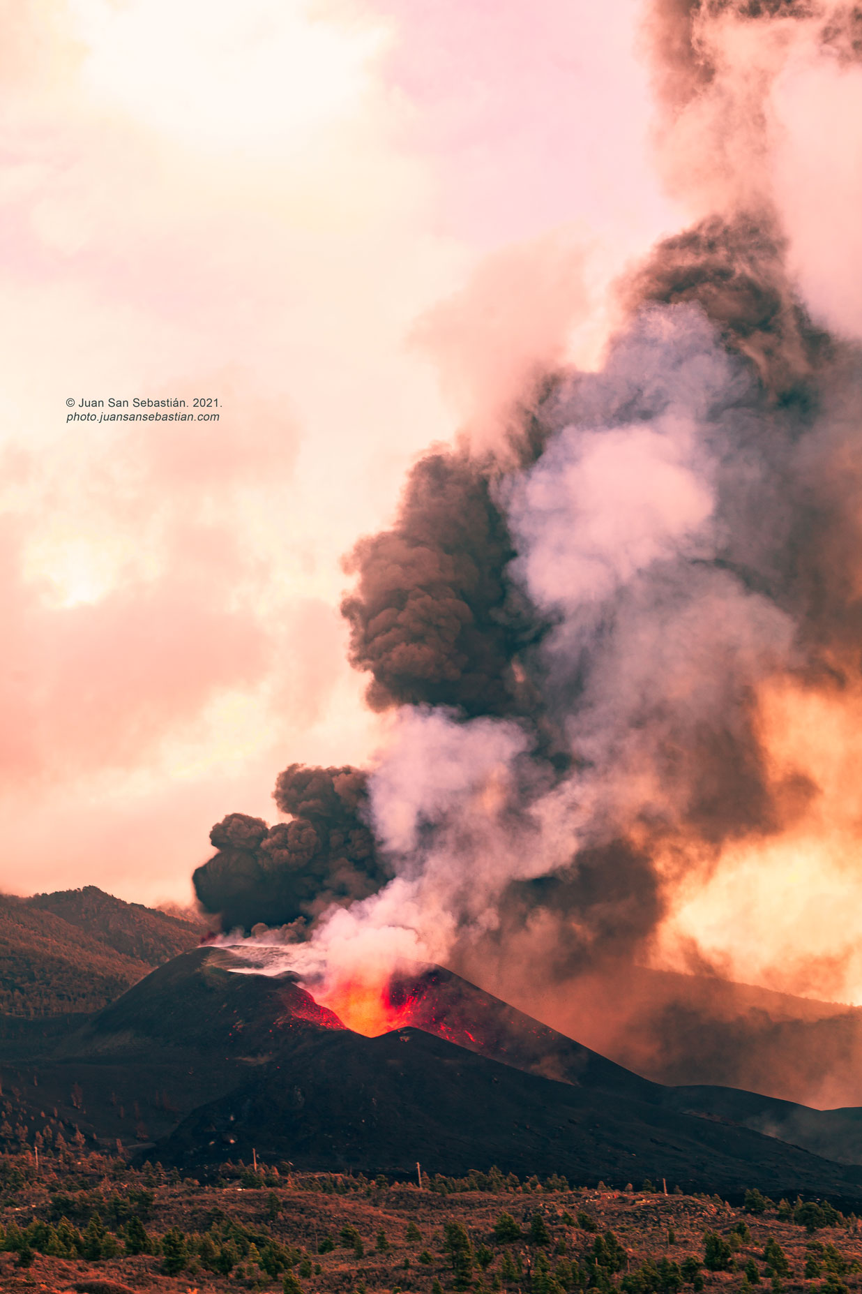 Volcán Cumbre Vieja. Isla de La Palma. Canarias. Octubre, 2021. © Juan San Sebastián.