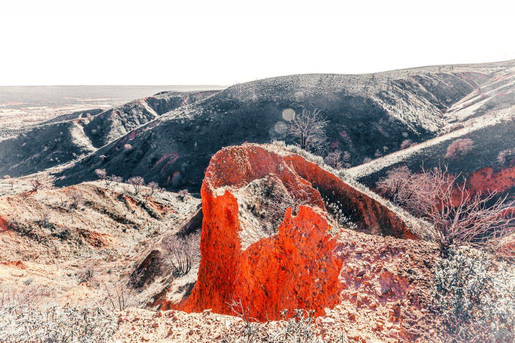 orange gullies near Casa Uceda. Guadalajara, Spain © JuanSe, 2026