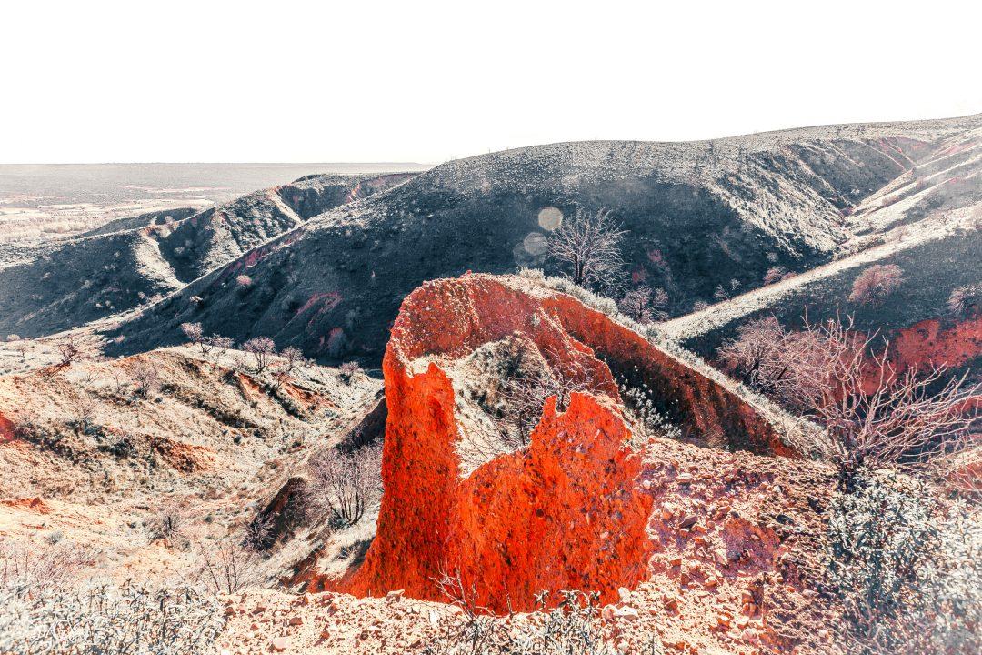 orange gullies near Casa Uceda. Guadalajara, Spain © JuanSe, 2026