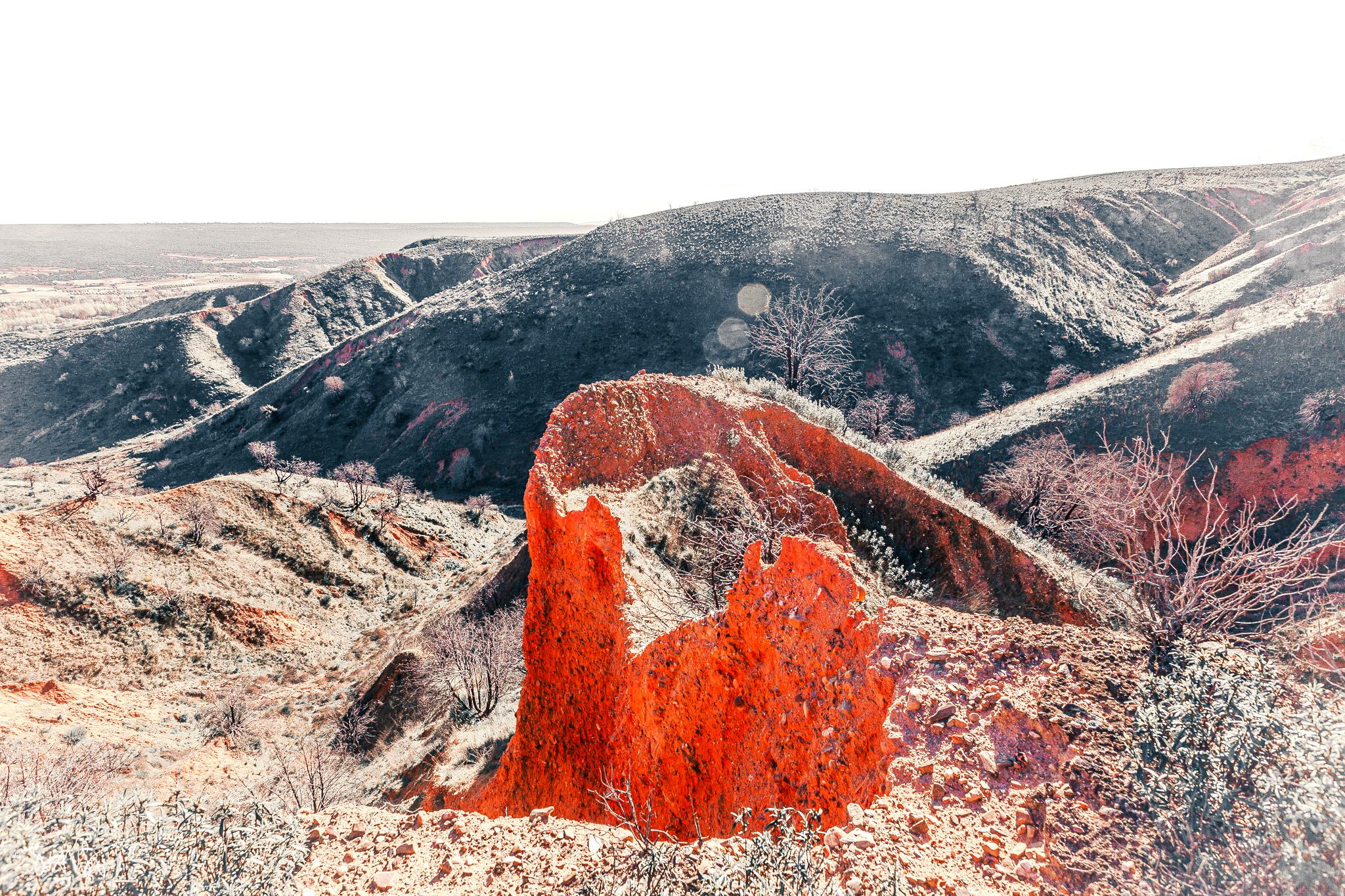 orange gullies near Casa Uceda. Guadalajara, Spain © JuanSe, 2026